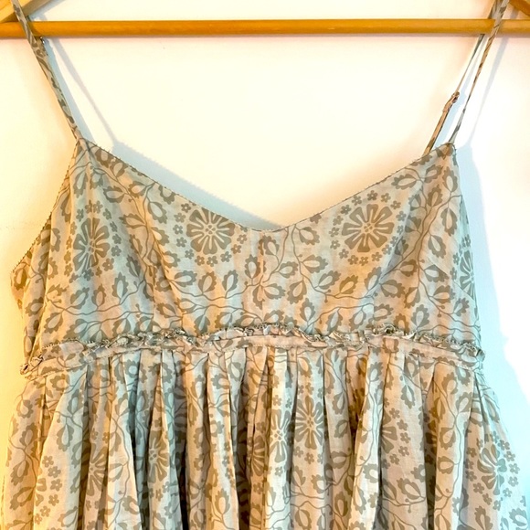 HOSS 100% silk Mini babydoll blue-grey dress Sz 38 - Picture 2 of 9